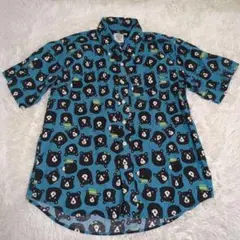 THE SHARKEY'S GALLERY　半袖シャツ　BDシャツ　くま　総柄