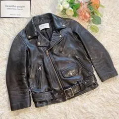 ビューティフルピープル ダブルライダース ラムレザー 120サイズ ボックスタグ
