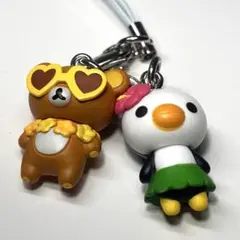 レア　リラックマ ペンギン チャームフィギュア / サングラス 花飾り 2013