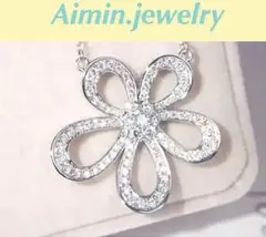✨至高✨クローバー✨ネックレス✨キラキラ✨最高級✨ジュエリー✨最高品質✨シルバー