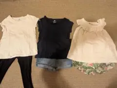 H&M キッズ服セット ホワイトTシャツ他 100〜110