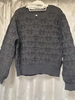 シップス2WAY フラワー ジャカード ハーフ ジップ プルオーバー