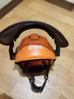 STIHL スチール　林業　ヘルメット 耳当て付き オレンジ スチールの林業用 ヘルメット チェーンソー作業用 紹介してみた