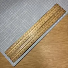 竹定規　竹　定規　30cm ものさし　文房具　日用品　30年　まとめ売り　2本
