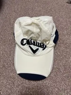 Callaway レインキャップ ホワイト/ネイビー