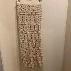 talbyyumi しまむら M クロシェスカート 淡色 アイボリー