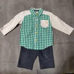 【リトルベアクラブ】男の子 子供服：長袖シャツ（90サイズ）チェック柄
