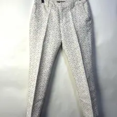 グリーンレーベルリラクシング　花柄　パンツ　ホワイトオレンジ