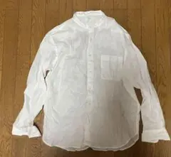 UNIQLO リネン ホワイト 長袖シャツ L