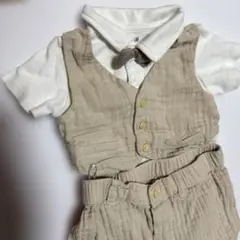 【美品】H&M フォーマルスーツ ベージュ 68サイズ