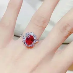 『品質保証』ダイア指輪 2.0ct リング プラチナ PT950 ルビー指30