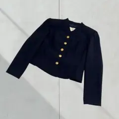 3084【VIVID BOUTIQUE】ノーカラージャケット　レトロ　肩パッド