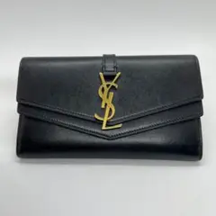【超人気】SAINT LAURENTサンローラン★長財布 ブラック ゴールド