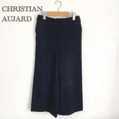 【CHRISTIAN AUJARD】スラックス　ワイドパンツ【9】裏地あり　黒