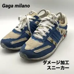 美品 ガガミラノ スタースタッズ ダメージ加工 スニーカー 42