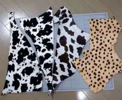 お買い得 ハラコレザー ハラコ　本革(set#802)　4枚ハギレ