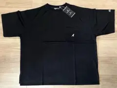 KANGOL 別注 ロゴ ワンポイントオーバーサイズT 男女兼用 黒 サイズL