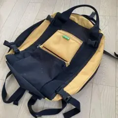 ポーター吉田かばん リュック ブラック　イエロー