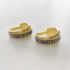 Christian Dior ディオール ピアス ディオール ロゴ ラベル