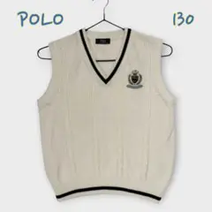 ＊POLO ポロ＊130 ベスト トップス ニット Vネック ジュニア