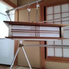ナショナル和風照明木枠吊り下げ照明器具昭和レトロ