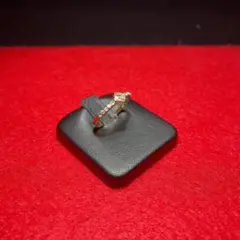 【ヴィンテージ】10号 アンティークストーンリング 菱形 レトロ r4