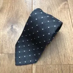 ネクタイ　グレー　ドット