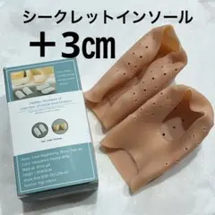 シークレットインソール 男女兼用 3㎝ 美脚 シリコン 身長アップ