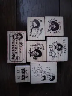 木製スタンプセット 可愛いキャラクター
