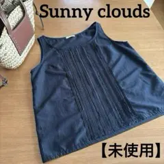 【未使用】サニークラウズ　Sunny clouds ノースリーブブラウス　紺色