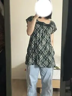 チュニック チェック 森ガール フェアリーグランジ レトロガール