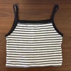 H&M ストライプ ノースリーブタンクトップ 140cm