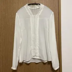 TRANS WORK レース ブラウス とろみシャツ