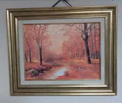 ロバート・ウッド　「雄大な峰々」　複製画　額付き　絵画 油絵 絵画 雄大な峰々 ロバート、ウッド - メルカリ