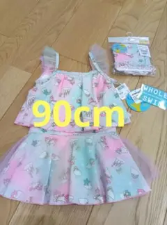 新品タグ付　ユニコーンのワンピース水着と帽子の2点セット