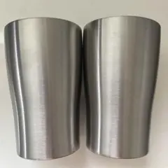 ステンレス製シルバータンブラー2個セット