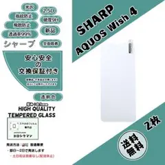 2枚SHARP AQUOS wish4 ガラスフィルムe