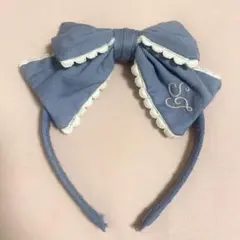 シャーリー テンプル カチューシャ デニム ビッグ リボン