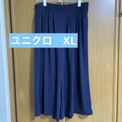 ユニクロ　ネイビー ガウチョパンツ