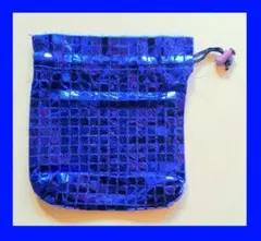 【新品】★きんちゃく袋★ポーチ★スパンコール★小物入れ★青★ブルー★