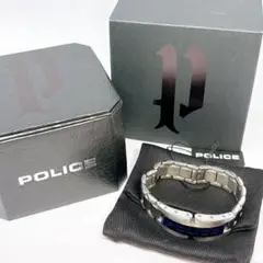 【未使用/箱付き】POLICE ポリス シルバー ステンレス ロゴ ブレスレット