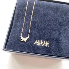 【レア】AHKAH アーカー 限定ピンクゴールドバタフライパヴェブレスK18PG