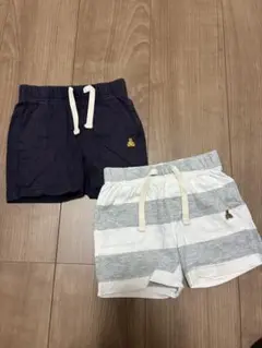 GAP くま ベビー用パンツセット ネイビーとストライプ