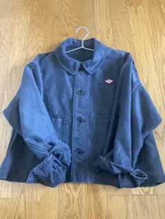 Danton ダントン グレーデニムカバーオール　ショート丈ジャケット