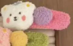 クマの顔デザイン ヘアピン
