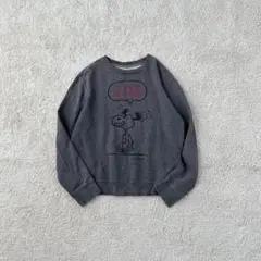 スヌーピー スウェットトレーナー ビックプリント プルオーバー 長袖カットソー