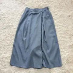 SHIPS タック入りガウチョパンツ 青 40サイズ