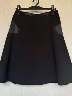 ☆ロートレアモン☆ブラック サテン使い 切り替えフレアースカート