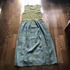 とても涼しい ノースリーブ ロング ワンピース 簡単お洗濯 透けない