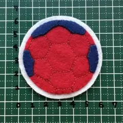 ハンドメイド フェルト ワッペン ハンドボール(赤)